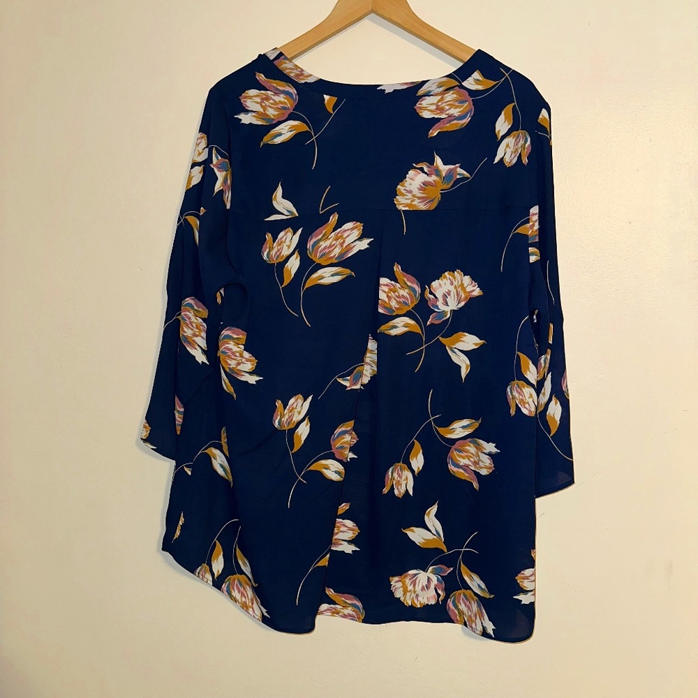 Daniel Rainn Koda Split Neck Blouse